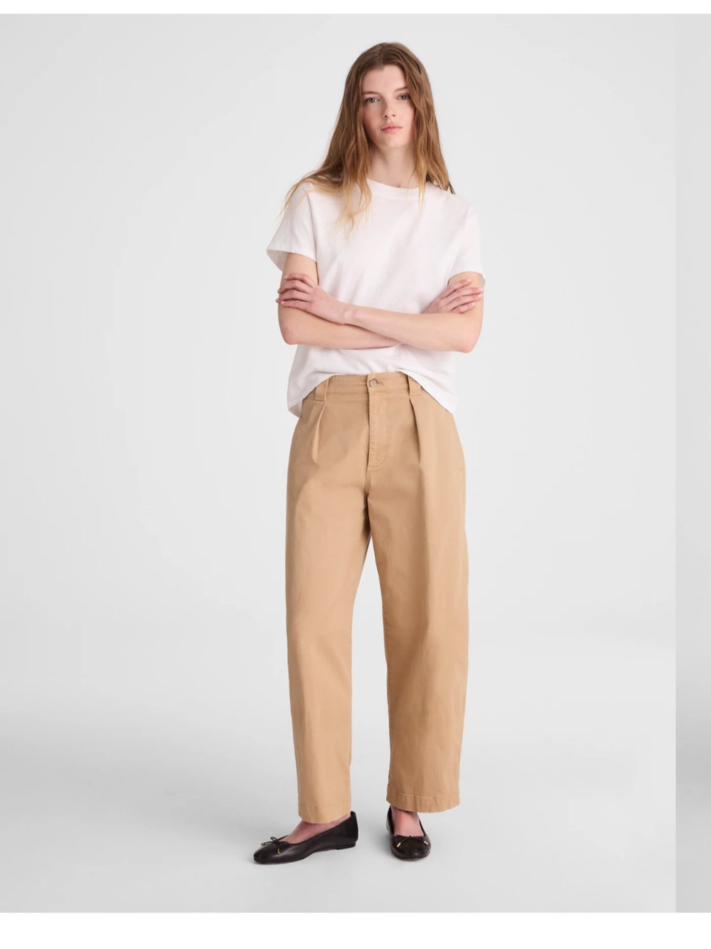 Madewell Boot-Cut Chino Pants in Tan